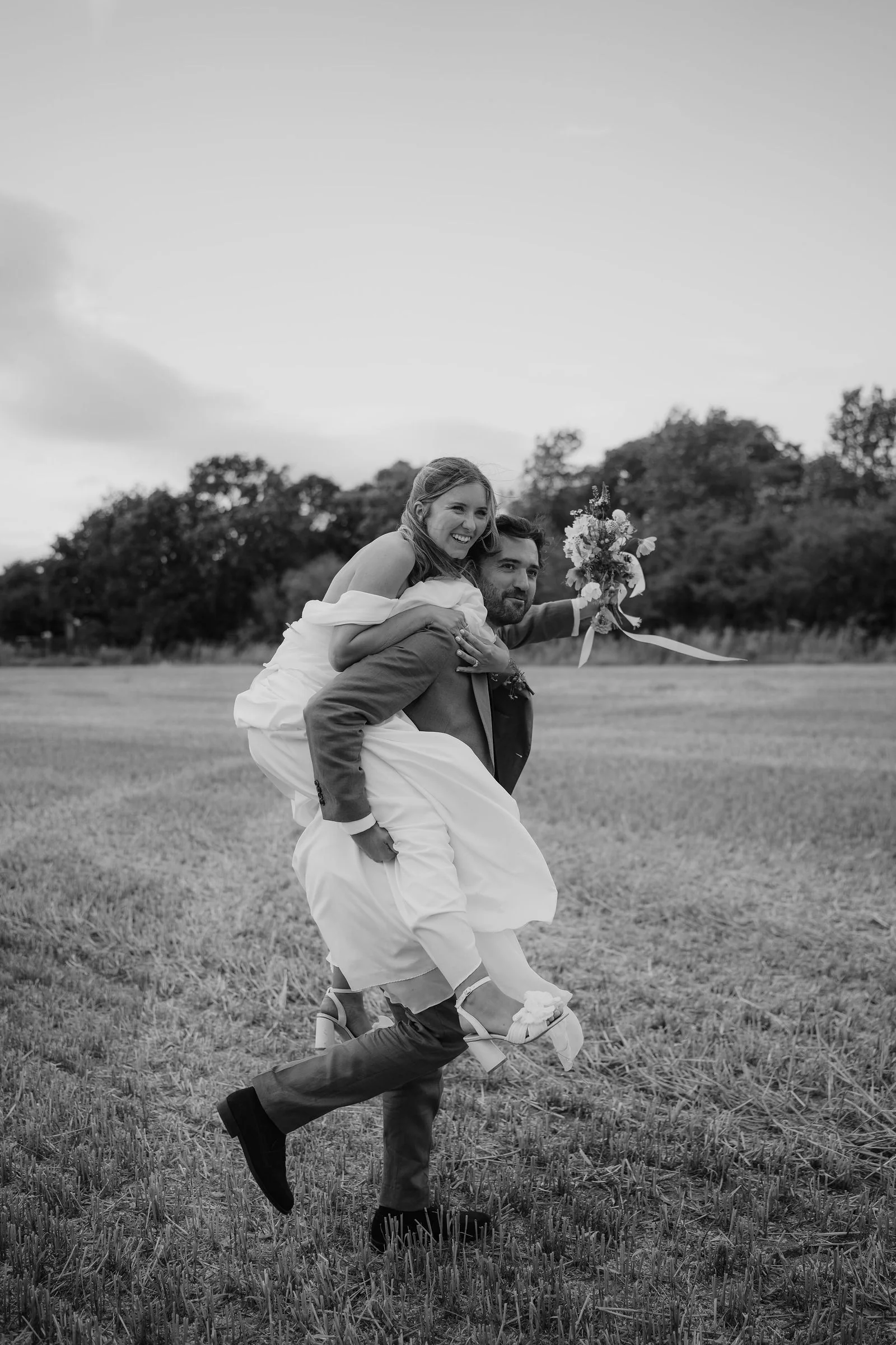Georgia & Ben | Meadow Ceremony Outdoor ceremony vows overlooking Bristol countryside meadows