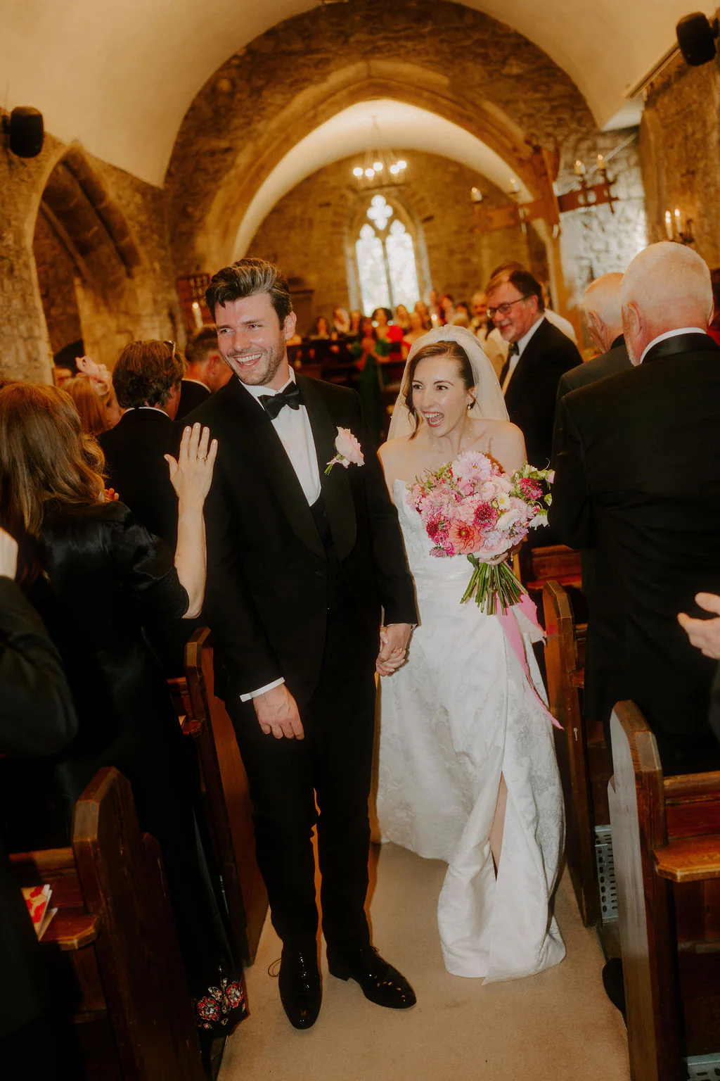 New House Country Hotel Wedding Ceremony | Cardiff Louisa walking down the aisle during her ceremony at New House Country Hotel in Thornhill, Cardiff