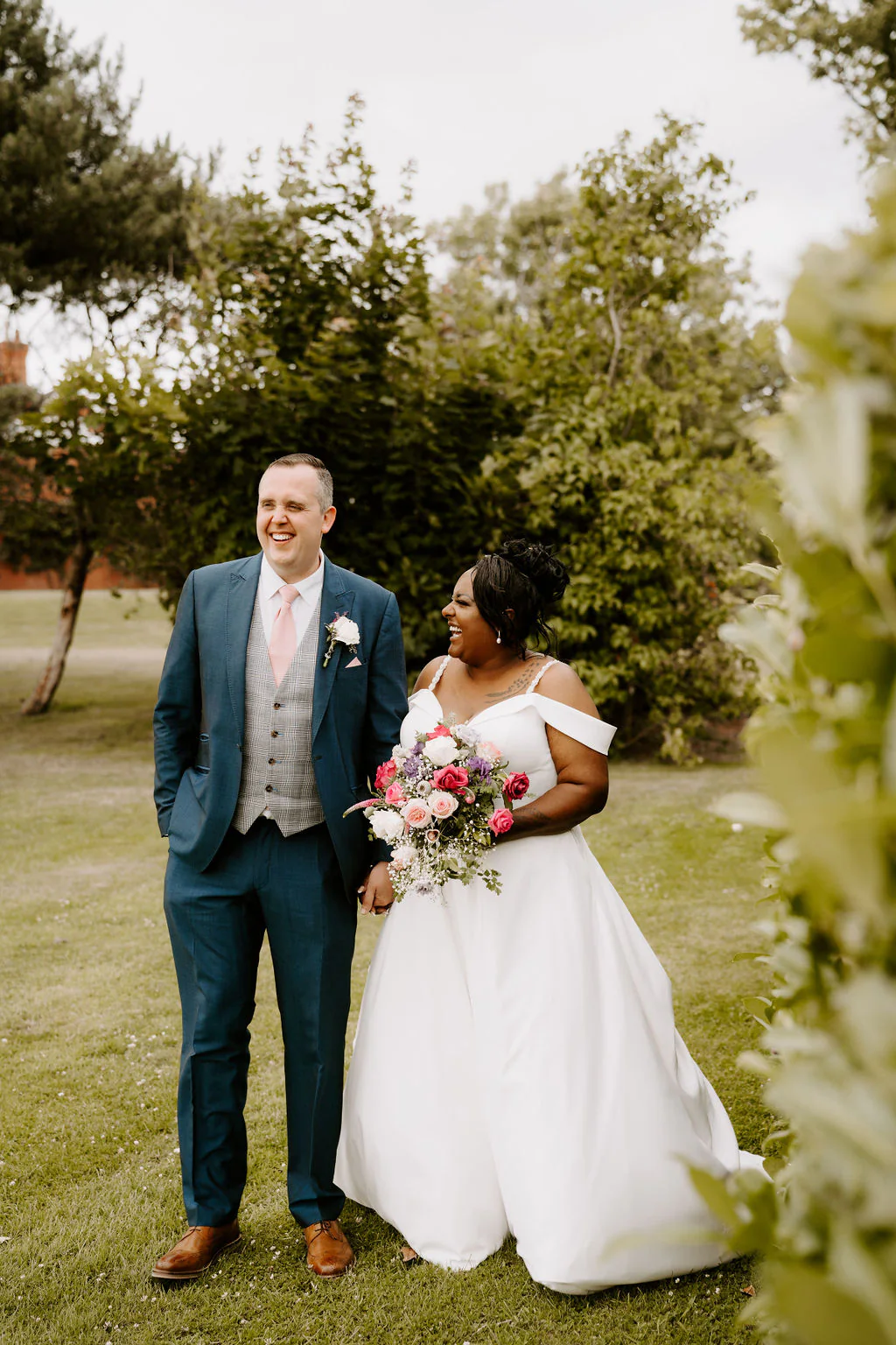 Tern Hill Hall Wedding Photographer & Videographer | Market Drayton, Shropshire Chantelle & Steven romantic couple portrait in the private grounds at Tern Hill Hall in Market Drayton