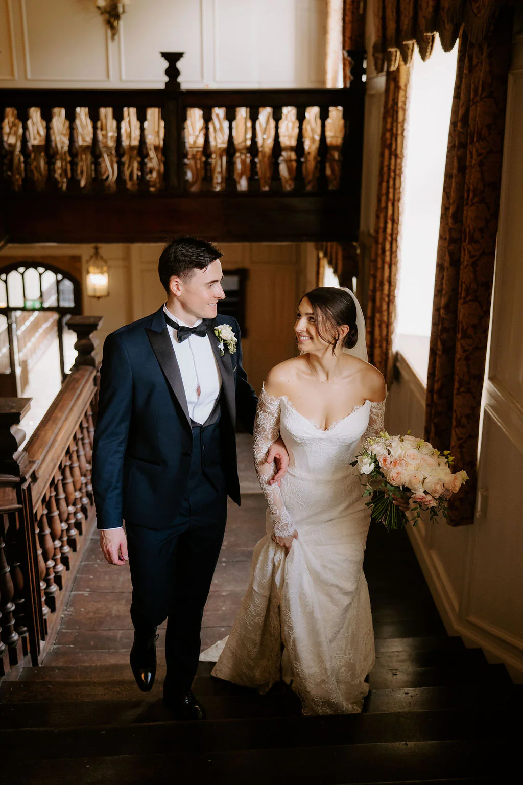 Brympton House Wedding Film | Yeovil Evening dinner reception and laughter inside the medieval Castle House at Brympton House in Yeovil