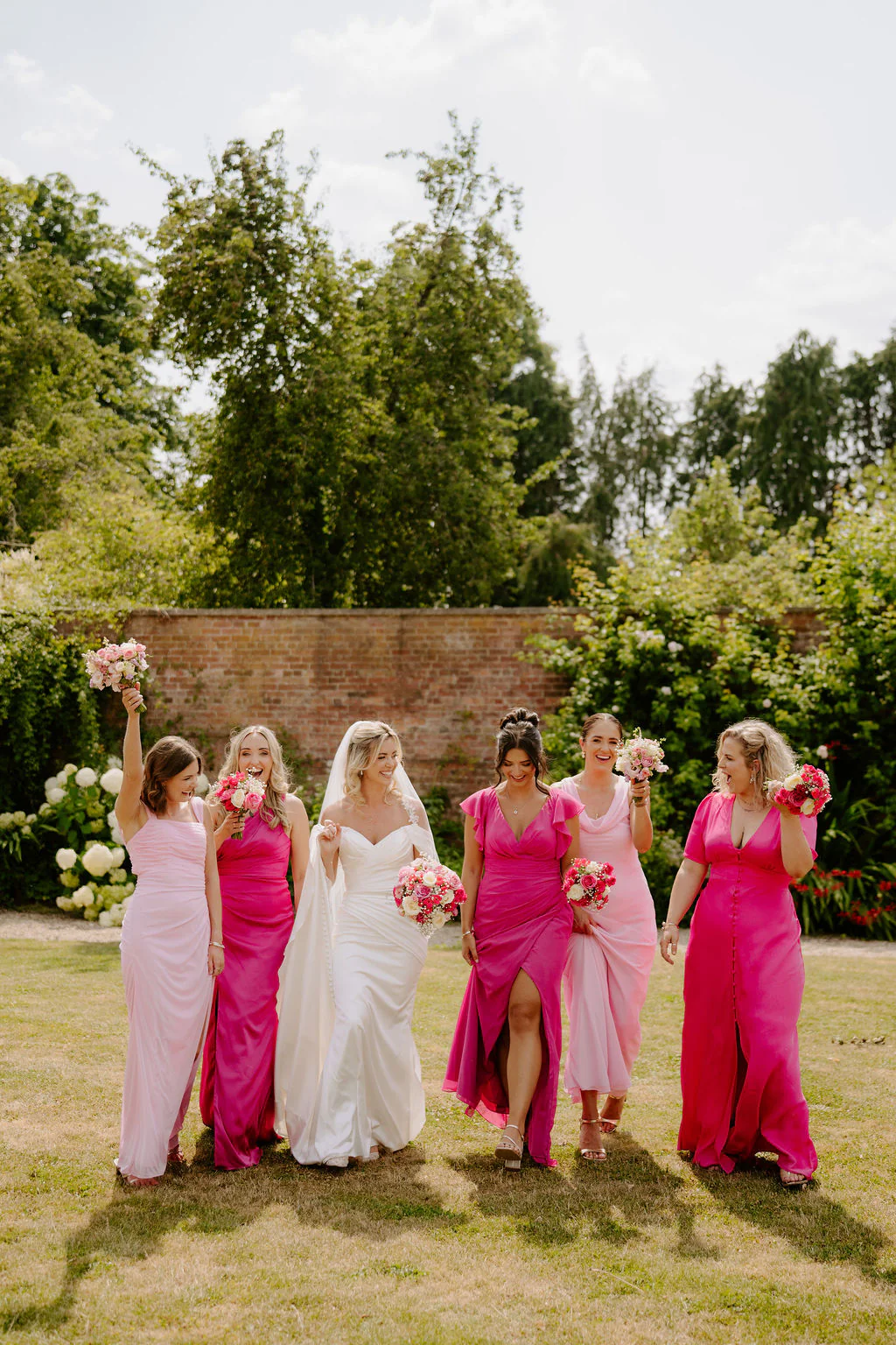 Elmhay Park Wedding Photographer & Videographer | Frome, Somerset Rachel & Jarrad relaxed romantic couple portrait in the Italian walled gardens at Elmhay Park near Frome