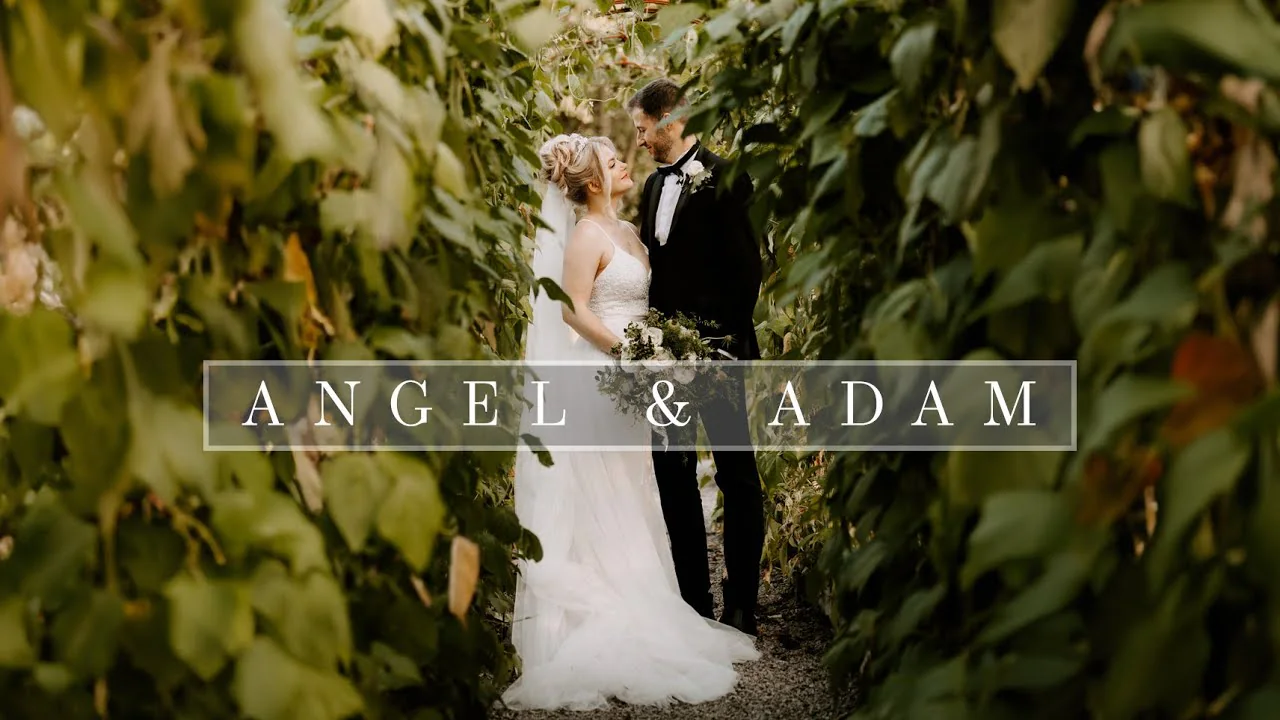 Angel & Adam wedding video highlight at Manor Estate Wedding, South Wales