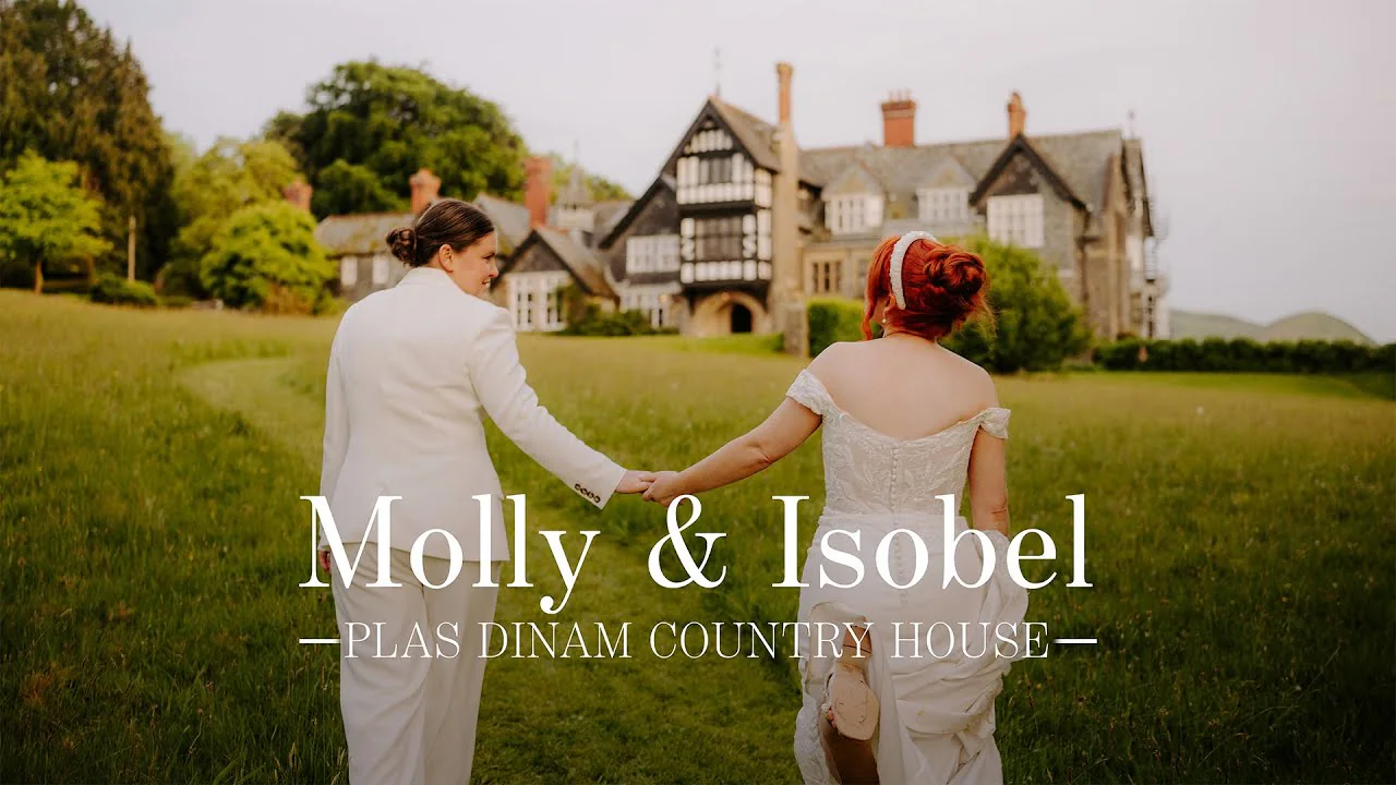 Molly & Isobel wedding video highlight at Plas Dinam Country House, Wales