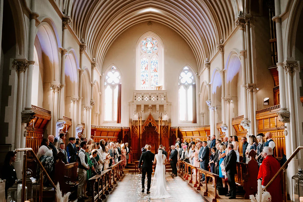 Stanbrook Abbey Hotel Wedding Architecture | Worcester Grand architectural view of Stanbrook Abbey Hotel and chapel in Callow End near Worcester